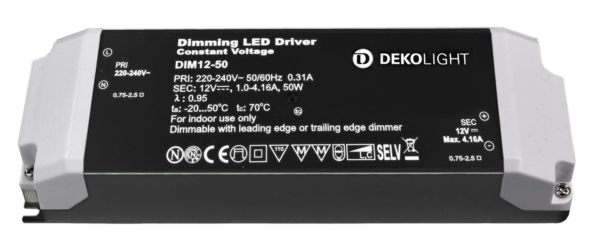 Блок питания для светодиодов BASIC DIM CV 12V 12-50W Deko-Light 862220 862220