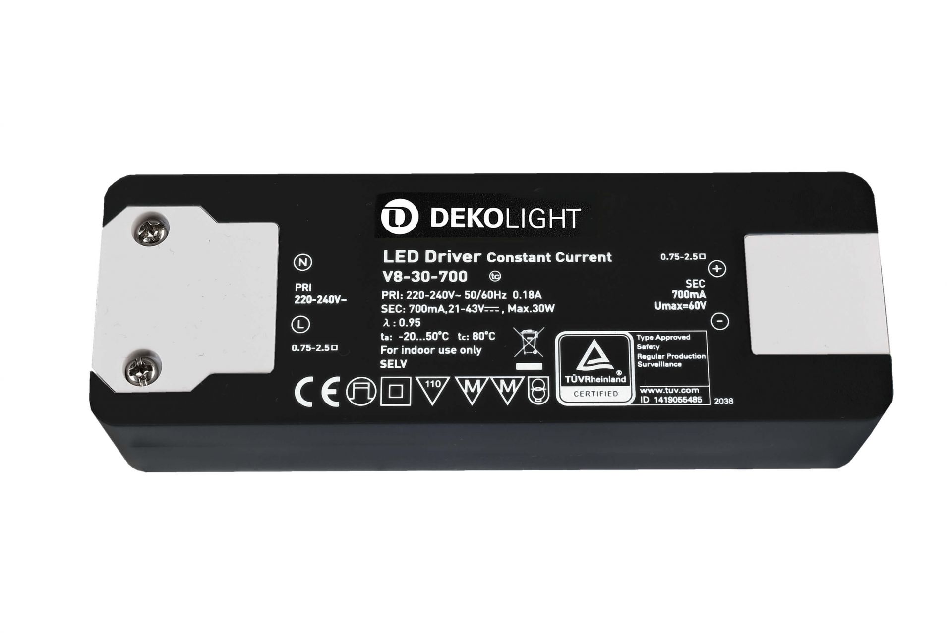 Блок питания для светодиодов BASIC CC V8-30-700мА/30Вт Deko-Light 862198 862198