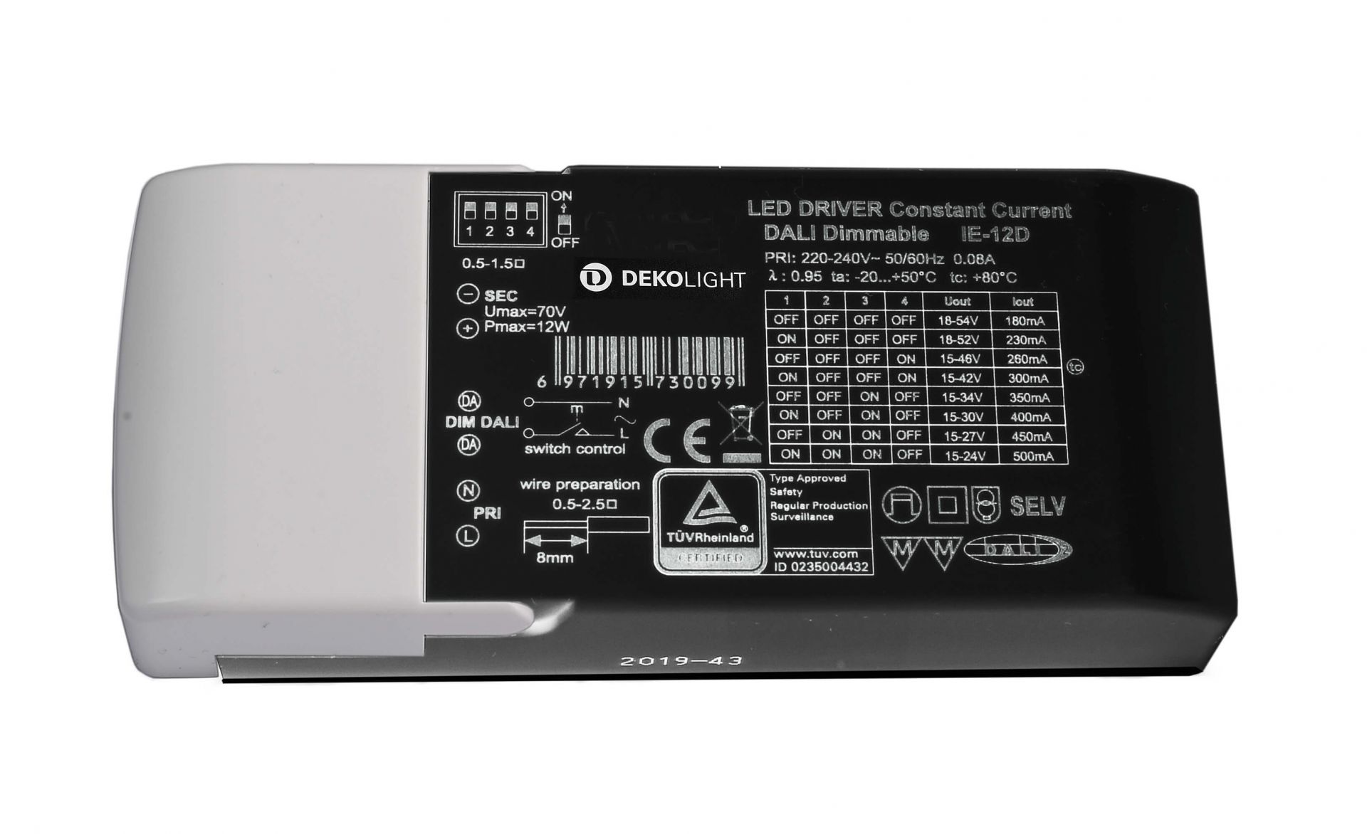 LED-Блок питания BASIC DIM Multi CC IE-12D Deko-Light 862190 862190